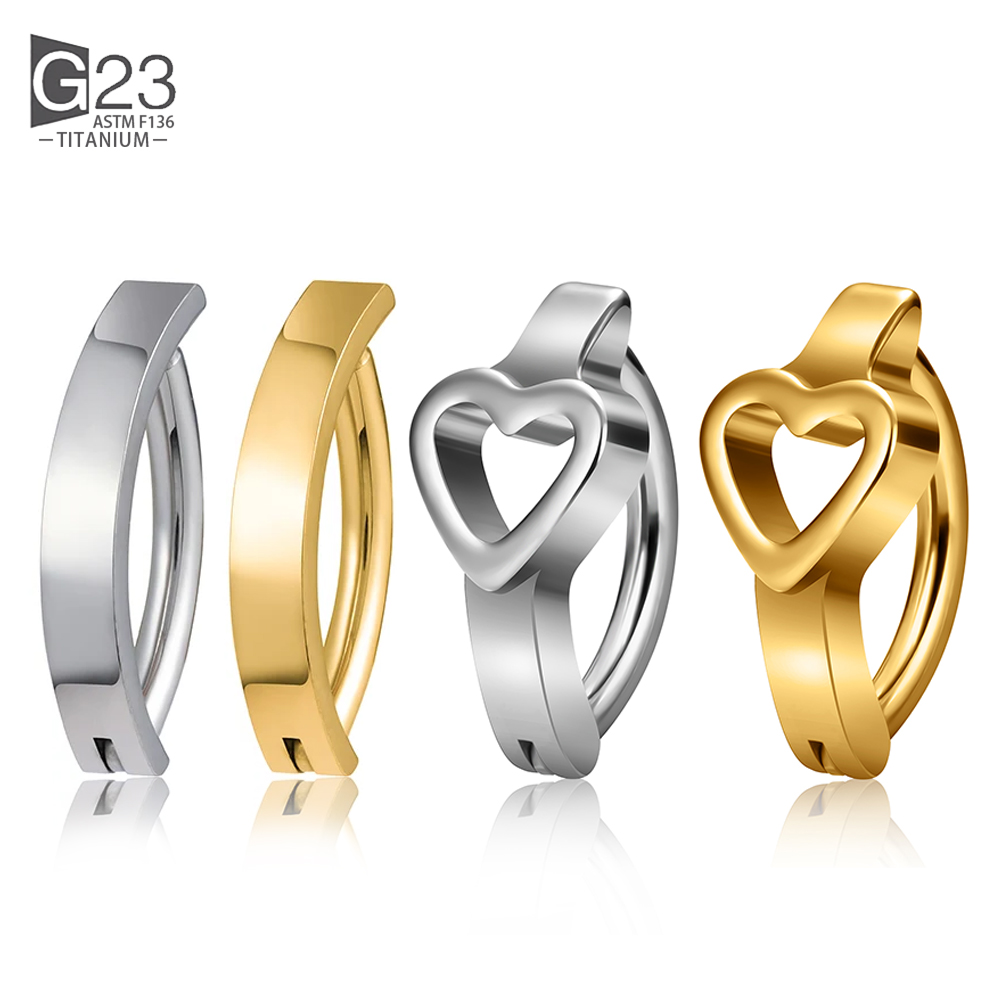Curved Spring Bar - ASTM F136 ไทเทเนียม 14G/16G แหวนย้อนกลับโค้ง Navel