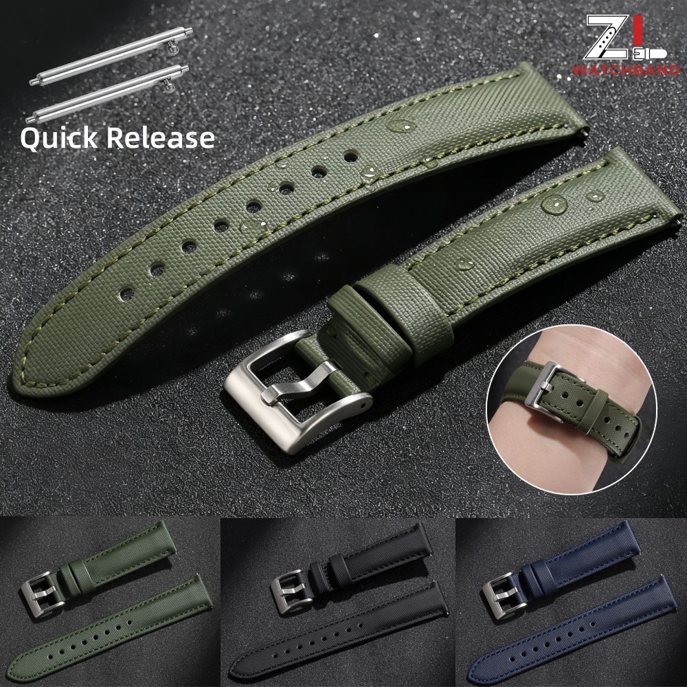 Canvas Strap Watch - สายนาฬิกาผ้าใบคุณภาพพรีเมียมสำหรับ Blancpain และ Omega ขนาด 18