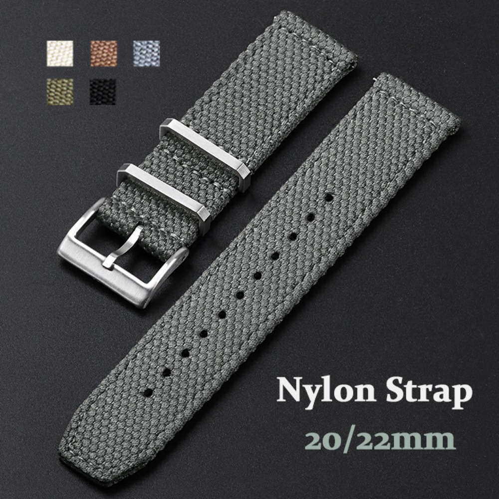 Nato Strap Nylon - ไนลอนคุณภาพสูง 20 มม.22 มม.สําหรับ Huawei ผ้าใบไนลอนสายรัดข้อมือผู้ชายผู้หญิงกีฬาสร้อยข้อมือกันน้ําอุปกรณ์เสริม