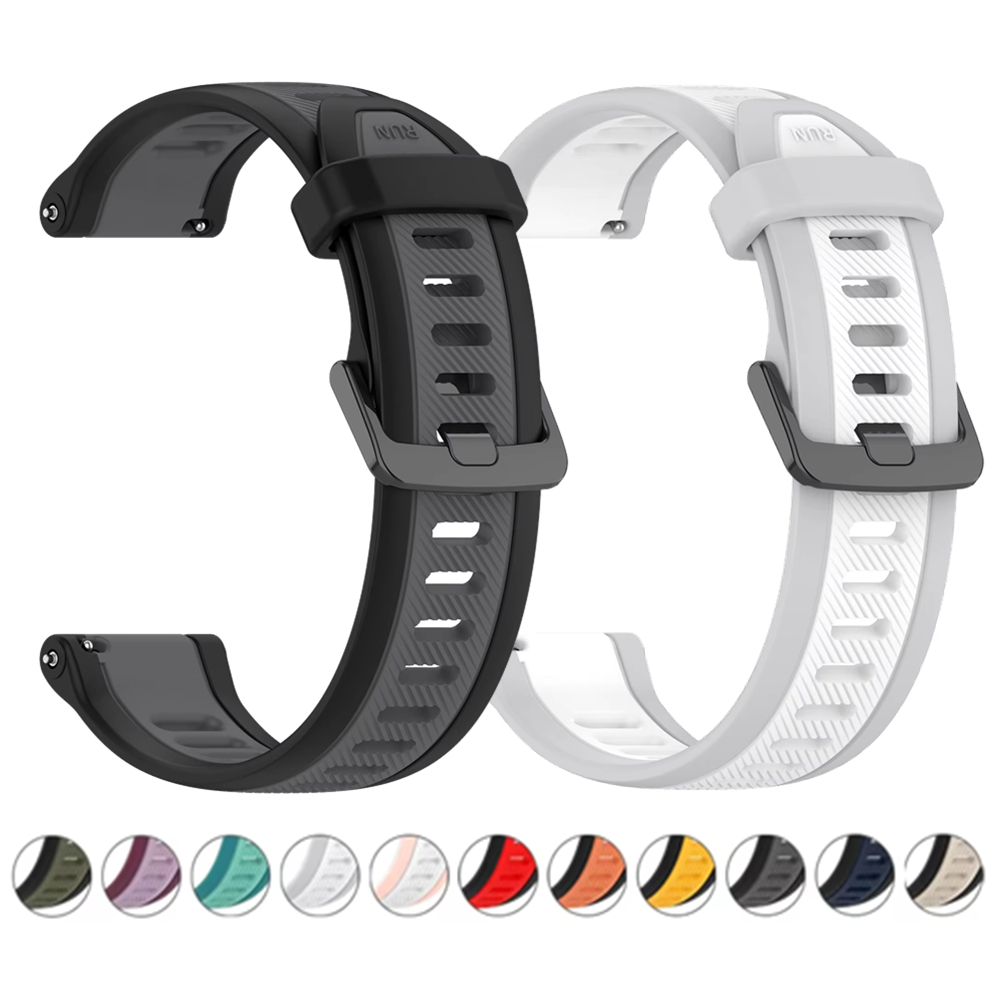 Silicone Watch Band 22Mm - 22 มม.20 มม.18 มม.สายซิลิโคนสำหรับการ์มิน ฟอเรอร์รันเนอร์ 570