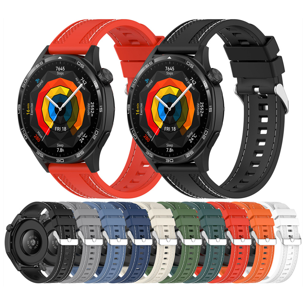 Silicone Watch Band 22Mm - 22 มม.เย็บซิลิโคน Universal สําหรับ Huawei Watch