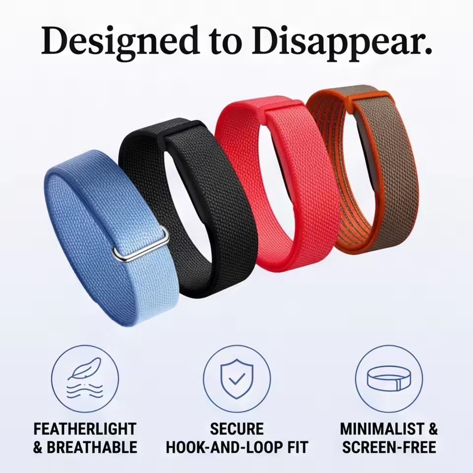 Sport Loop Velcro - สายนาฬิกาไนลอนแบบถักสำหรับ Google Fitbit Air สายรัดข้อมือแบบเวลโคร ระบายอากาศ