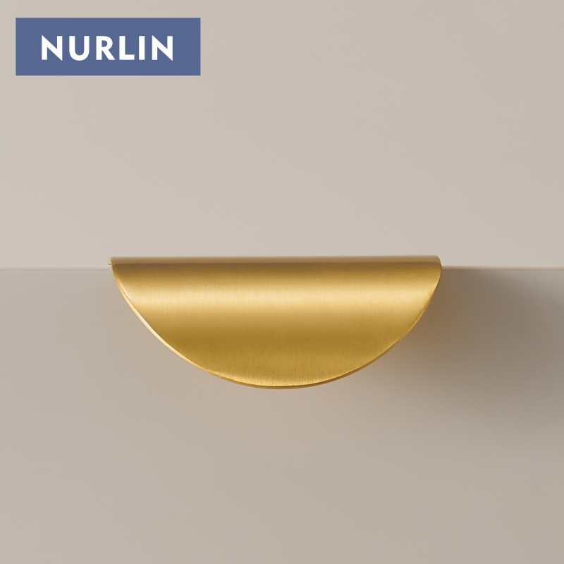 Curved Spring Bar - Nurlin ทองเหลืองพับขอบสั้นดึงลิ้นชักตู้เฟอร์นิเจอร์โค้ง Drop Shipping