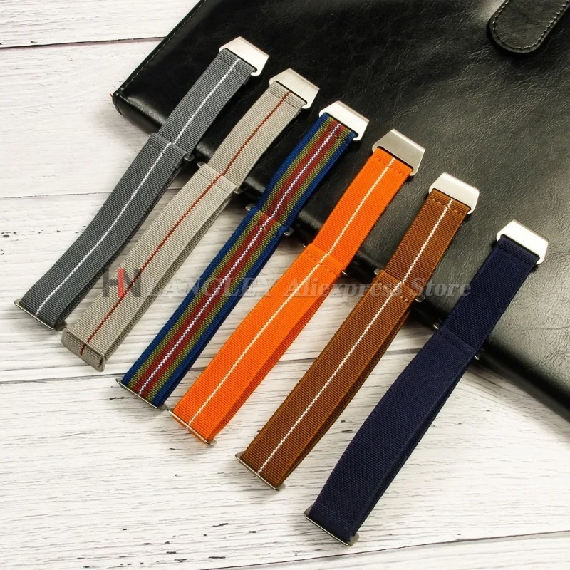 Parachute Strap Elastic - ไนลอนยืดหยุ่นสําหรับนาฬิกา Seiko สําหรับ Omega สําหรับ Tudor