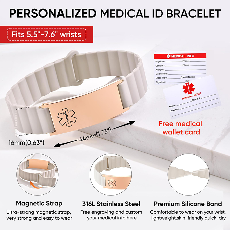 สายรัดข้อมือทางการแพทย์แบบกำหน - Silicone Band Women บทวิจารณ์และราคา