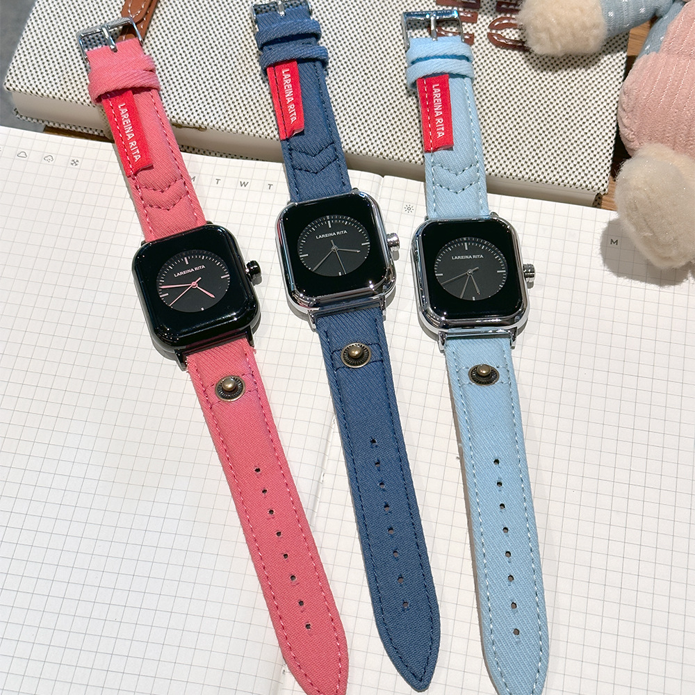 นาฬิกาทรงสี่เหลี่ยมมีสไตล์ใหม่ - Canvas Strap Watch บทวิจารณ์และราคา