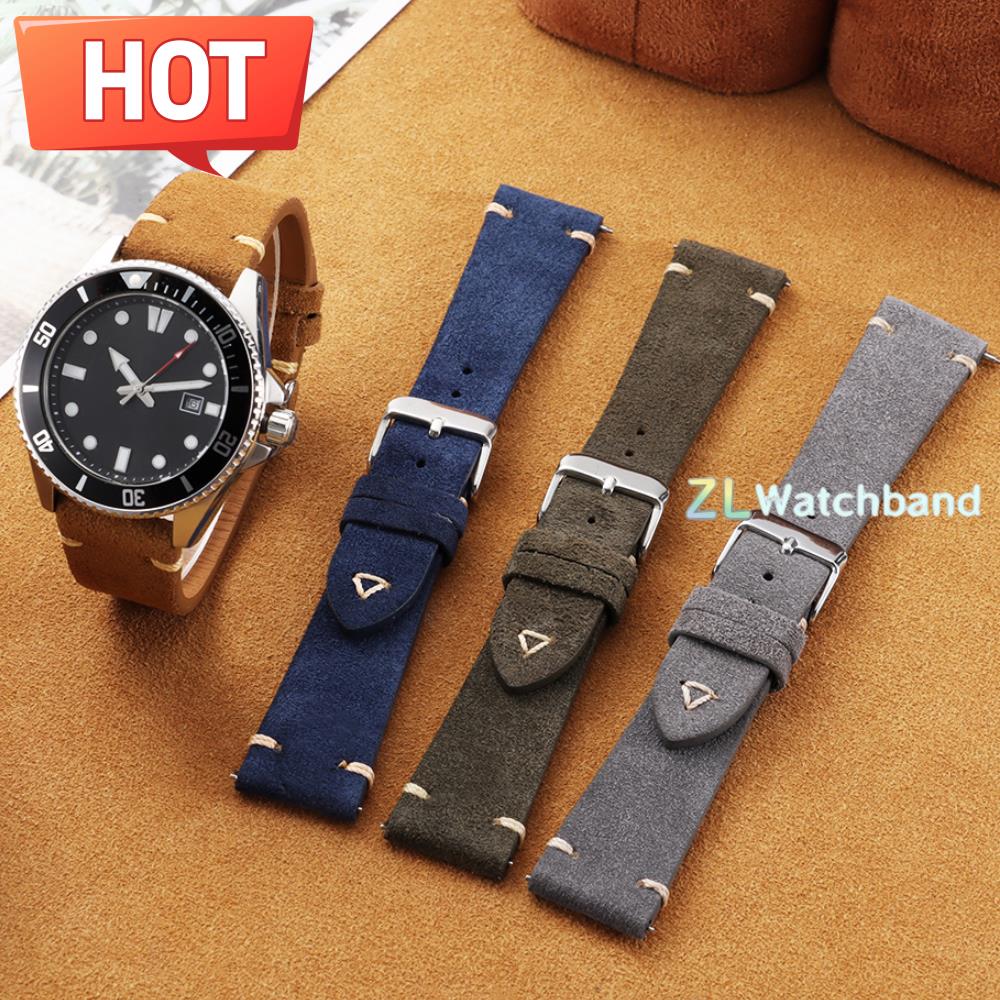 สายนาฬิกาหนังกลับคุณภาพพรีเมีย - Suede Strap Watch บทวิจารณ์และราคา