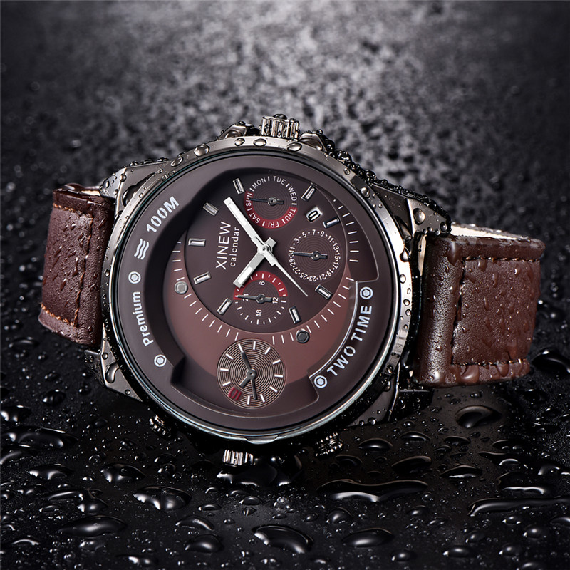 นาฬิกาข้อมือผู้ชายแบรนด์ XINEW - Leather Watch Band Men บทวิจารณ์และราคา