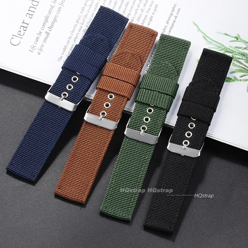 สายนาฬิกาไนลอนสีน้ําตาลสีเขียว - Nato Strap Nylon บทวิจารณ์และราคา