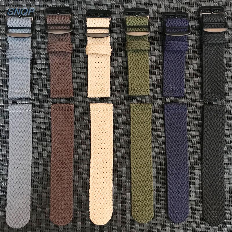 20มม. 22มม. สีดำน้ำเงินเข้มสำห - Perlon Strap Woven บทวิจารณ์และราคา