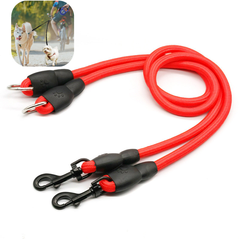 สายจูงสุนัขคู่สายจูงสำหรับสุนั - Leather Strap Quick Release บทวิจารณ์และราคา