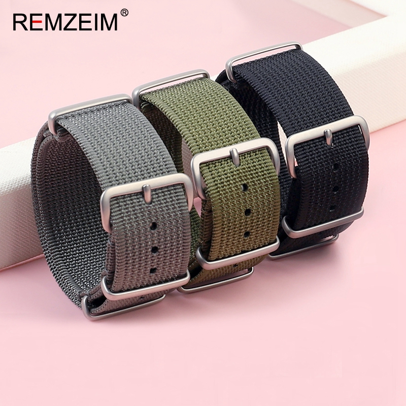 ใหม่Ribbedไนลอนสายนาฬิกา 18 มม - Nato Strap Nylon บทวิจารณ์และราคา