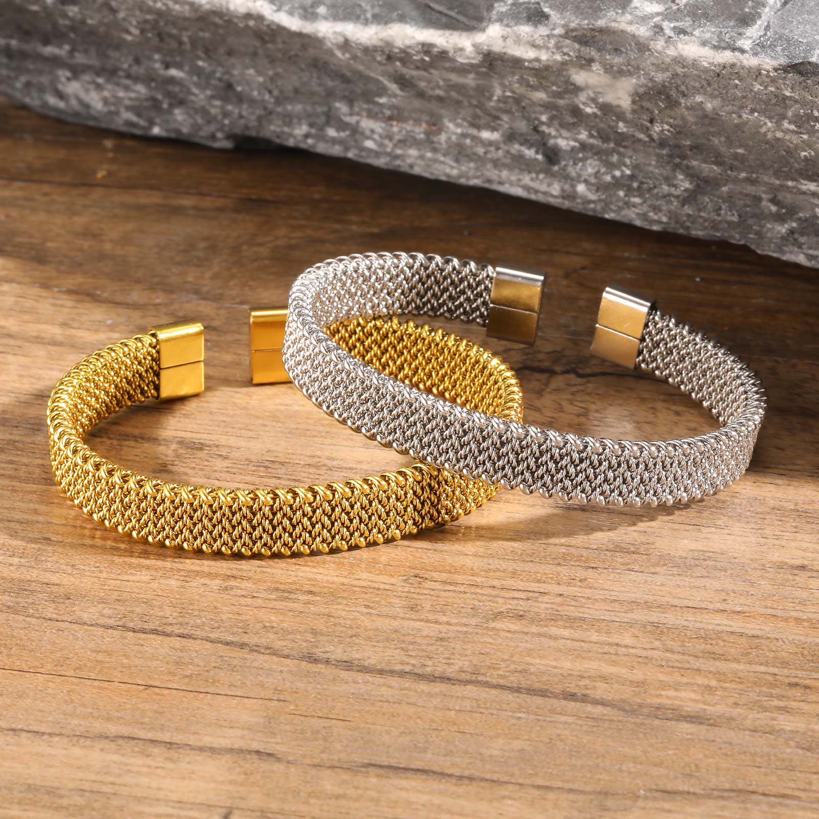 10 มม.สายยืดเปิดสร้อยข้อมือ,ส่ - Mesh Strap Metal บทวิจารณ์และราคา