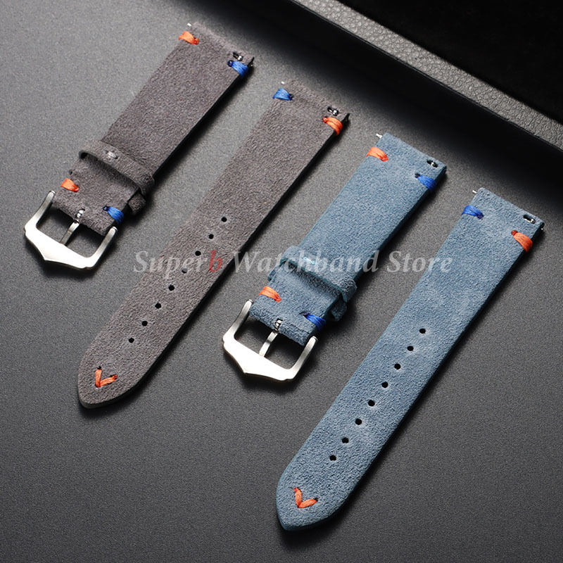สายนาฬิกาหนังกลับ 18 มม. 20 มม - Suede Strap Watch บทวิจารณ์และราคา