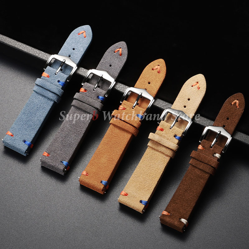 สายนาฬิกาหนังกลับ 18 มม. 20 มม - Suede Strap Watch บทวิจารณ์และราคา