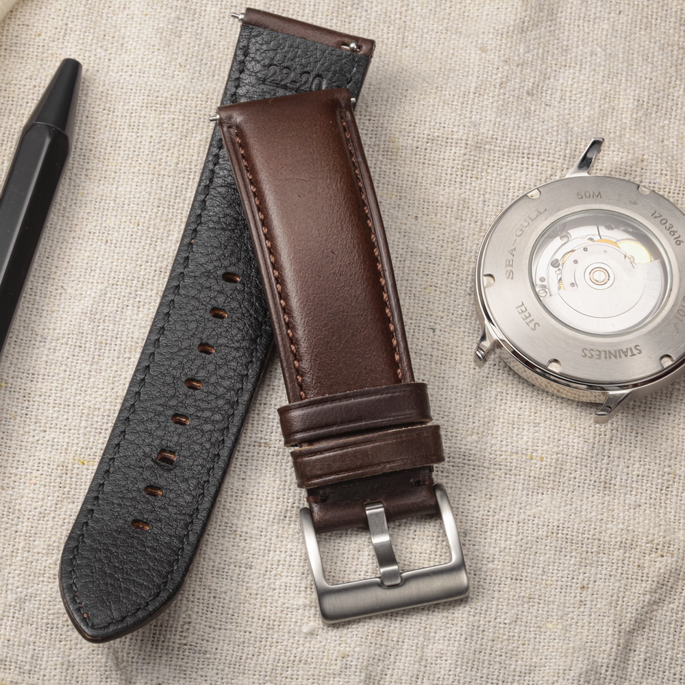 เฮมซุตสายนาฬิกาหนังแท้ QUICK R - Leather Strap Quick Release บทวิจารณ์และราคา
