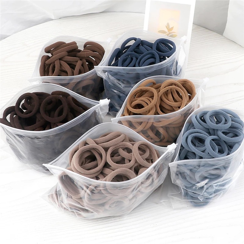 50 ชิ้น/เซ็ตหญิงสาวพื้นฐานผม 4 - Silicone Band Women บทวิจารณ์และราคา
