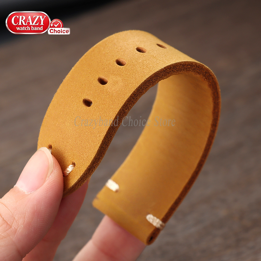 สายนาฬิกาหนังวัวแท้ทำมือ ขนาด  - Suede Strap Watch บทวิจารณ์และราคา
