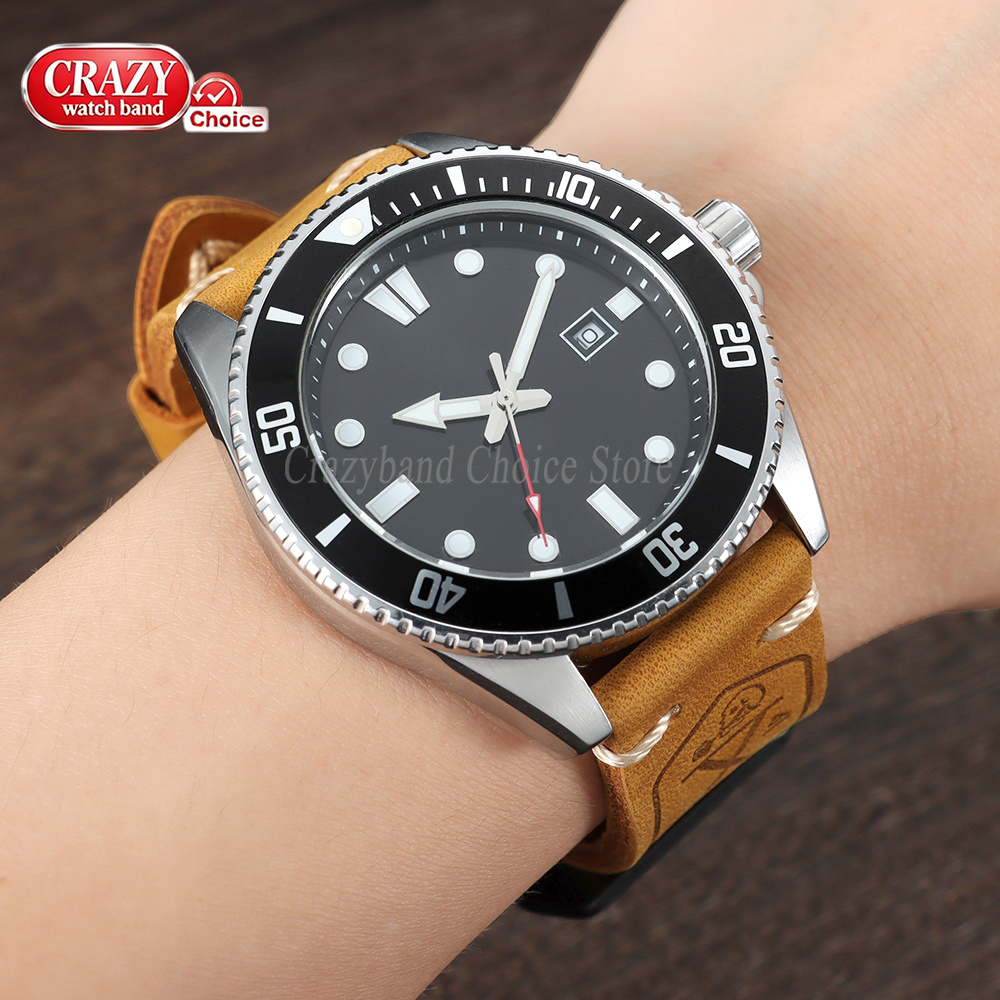 สายนาฬิกาหนังวัวแท้ทำมือ ขนาด  - Suede Strap Watch บทวิจารณ์และราคา