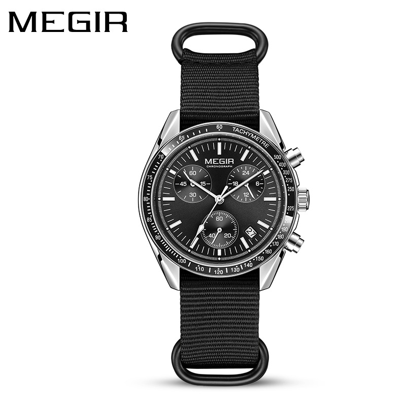 นาฬิกาข้อมือผู้ชาย MEGIR 2247  - Canvas Strap Watch บทวิจารณ์และราคา