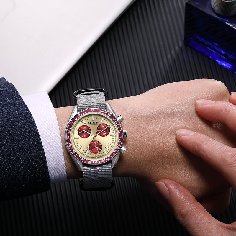 นาฬิกาข้อมือผู้ชาย MEGIR 2247  - Canvas Strap Watch บทวิจารณ์และราคา