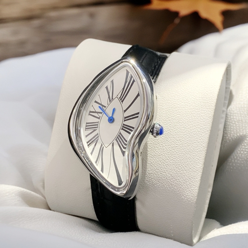 นาฬิกาคนต่างด้าวในยุคกลางละลาย - Leather Watch Band Men บทวิจารณ์และราคา