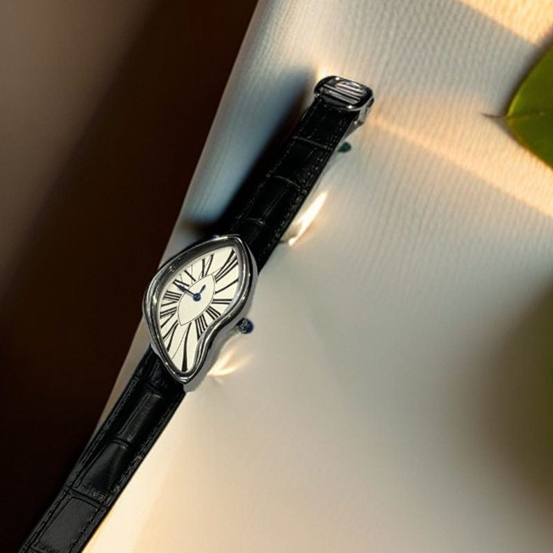 นาฬิกาคนต่างด้าวในยุคกลางละลาย - Leather Watch Band Men บทวิจารณ์และราคา