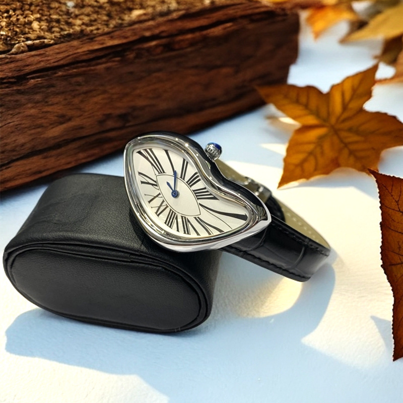 นาฬิกาคนต่างด้าวในยุคกลางละลาย - Leather Watch Band Men บทวิจารณ์และราคา