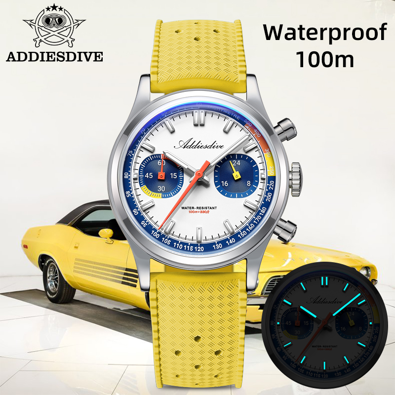 ADDIESDIVE แฟชั่นผู้ชายนาฬิกาข - Rubber Strap Diver บทวิจารณ์และราคา