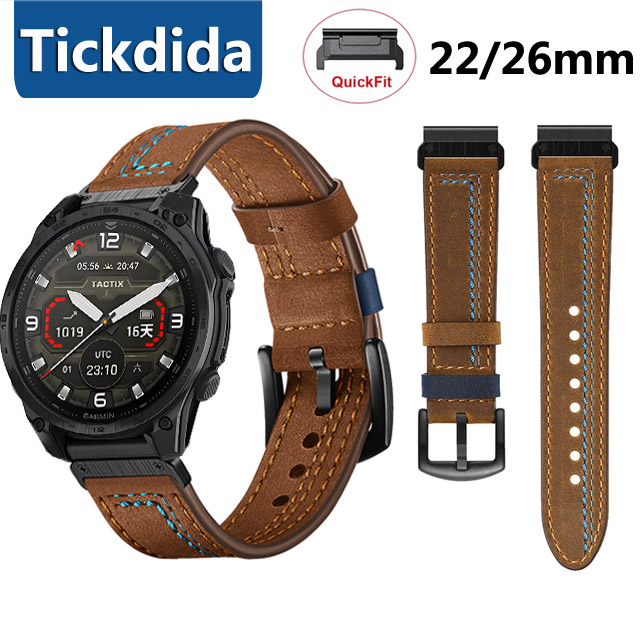 22 มม.26 มม.สายหนังแท้สําหรับ  - Leather Strap Quick Release บทวิจารณ์และราคา