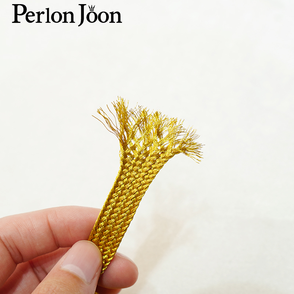ริบบิ้นถักลายปักด้ายทองยาว 10  - Perlon Strap Woven บทวิจารณ์และราคา