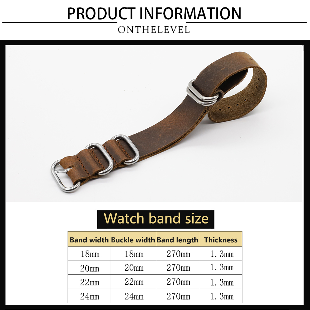 นาฬิกาหนังแท้ 18 มม.20 มม.22 ม - Nato Strap Nylon บทวิจารณ์และราคา