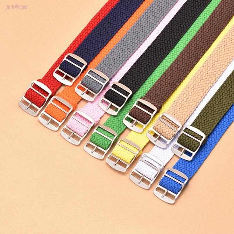 ผ้าใบกีฬานาฬิกาที่มีสีสันไนลอน - Perlon Strap Woven บทวิจารณ์และราคา