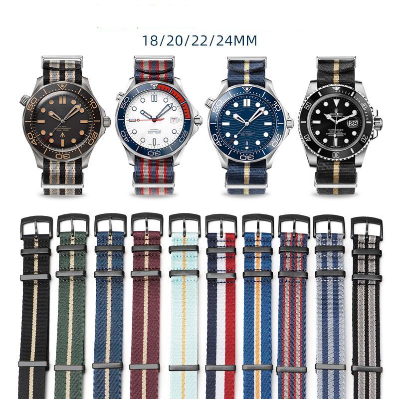 สายนาฬิกาไนลอนคุณภาพสูงสำหรับ  - Nato Strap Nylon บทวิจารณ์และราคา
