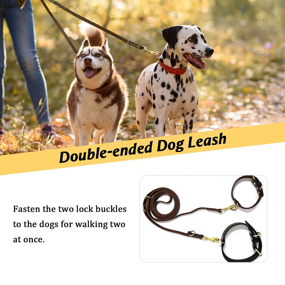 สายจูงสุนัขหนังแท้แบบมัลติฟังก - Leather Strap Quick Release บทวิจารณ์และราคา