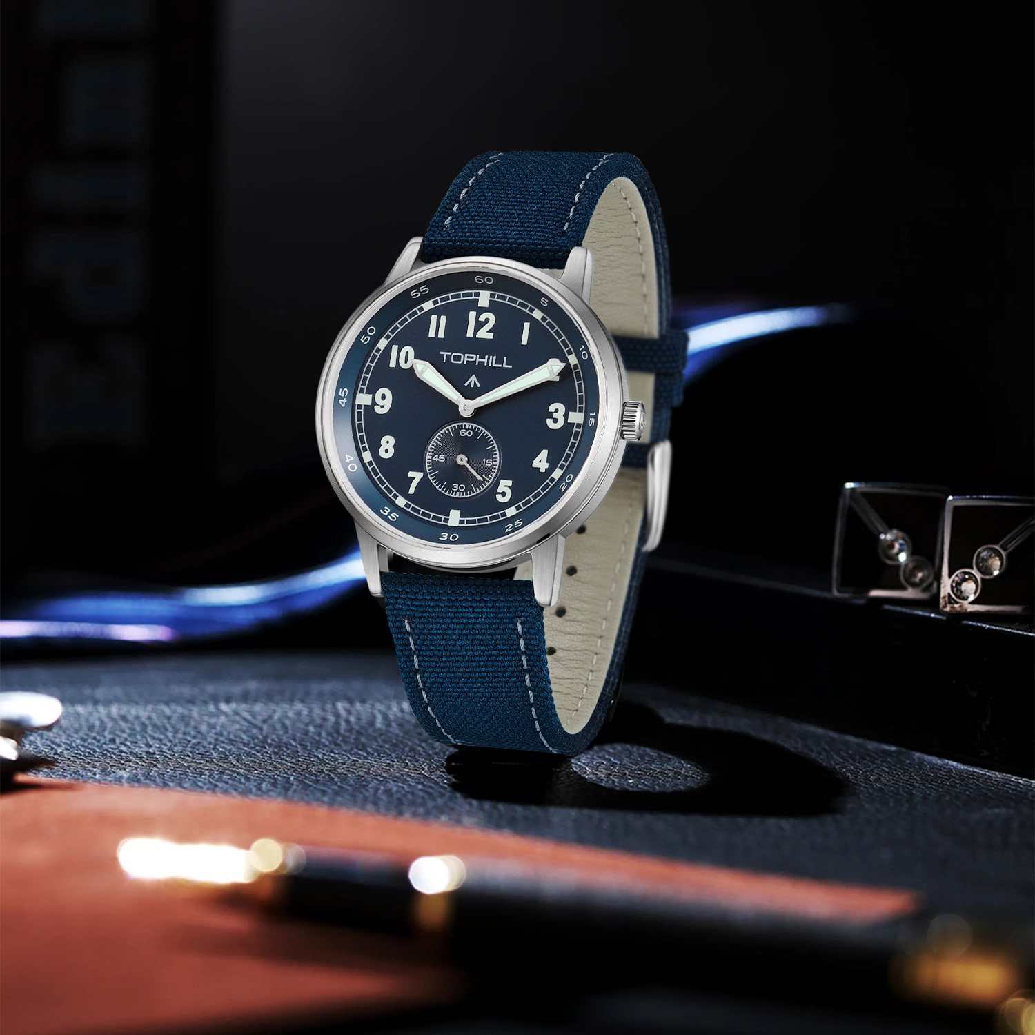 นาฬิกาควอตซ์วินเทจสำหรับผู้ชาย - Canvas Strap Watch บทวิจารณ์และราคา