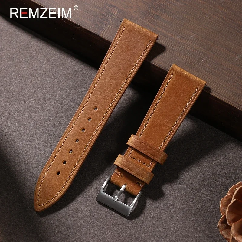 Strap18mm นาฬิกาหนังอเนกประสงค - Leather Strap Quick Release บทวิจารณ์และราคา