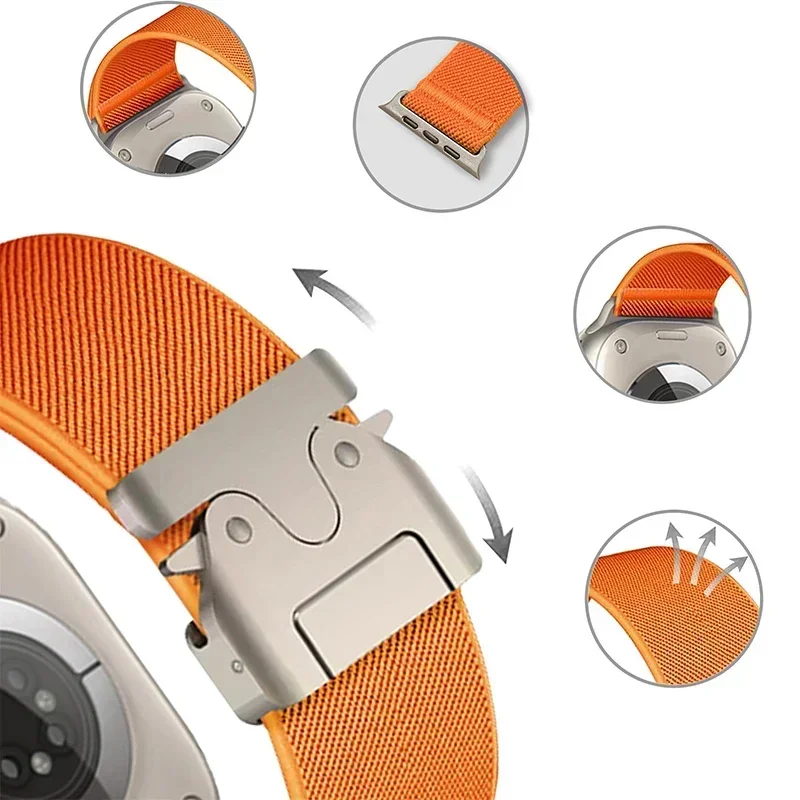 ร่มชูชีพสําหรับ Apple Watch Ba - Parachute Strap Elastic บทวิจารณ์และราคา