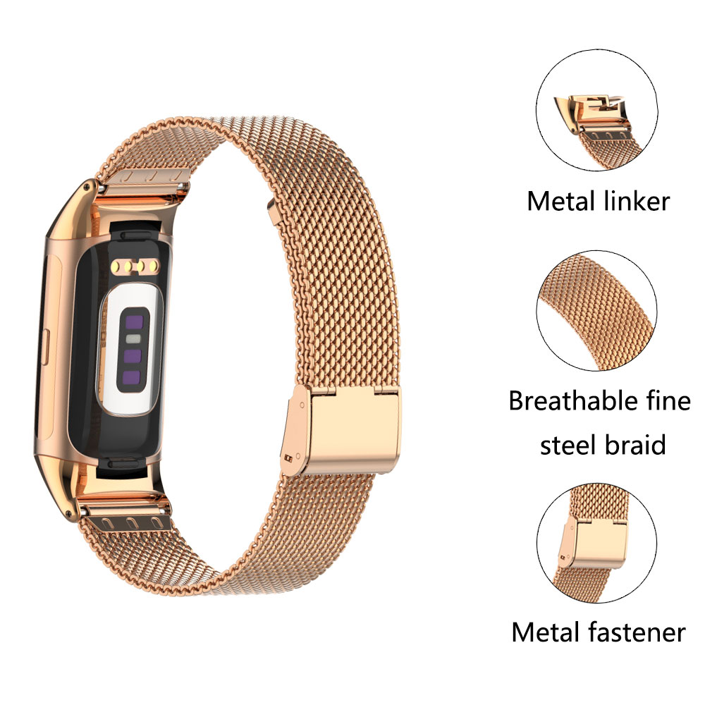 เหมาะสำหรับฟิตบิท ชาร์จ 5/6 สา - Mesh Strap Metal บทวิจารณ์และราคา