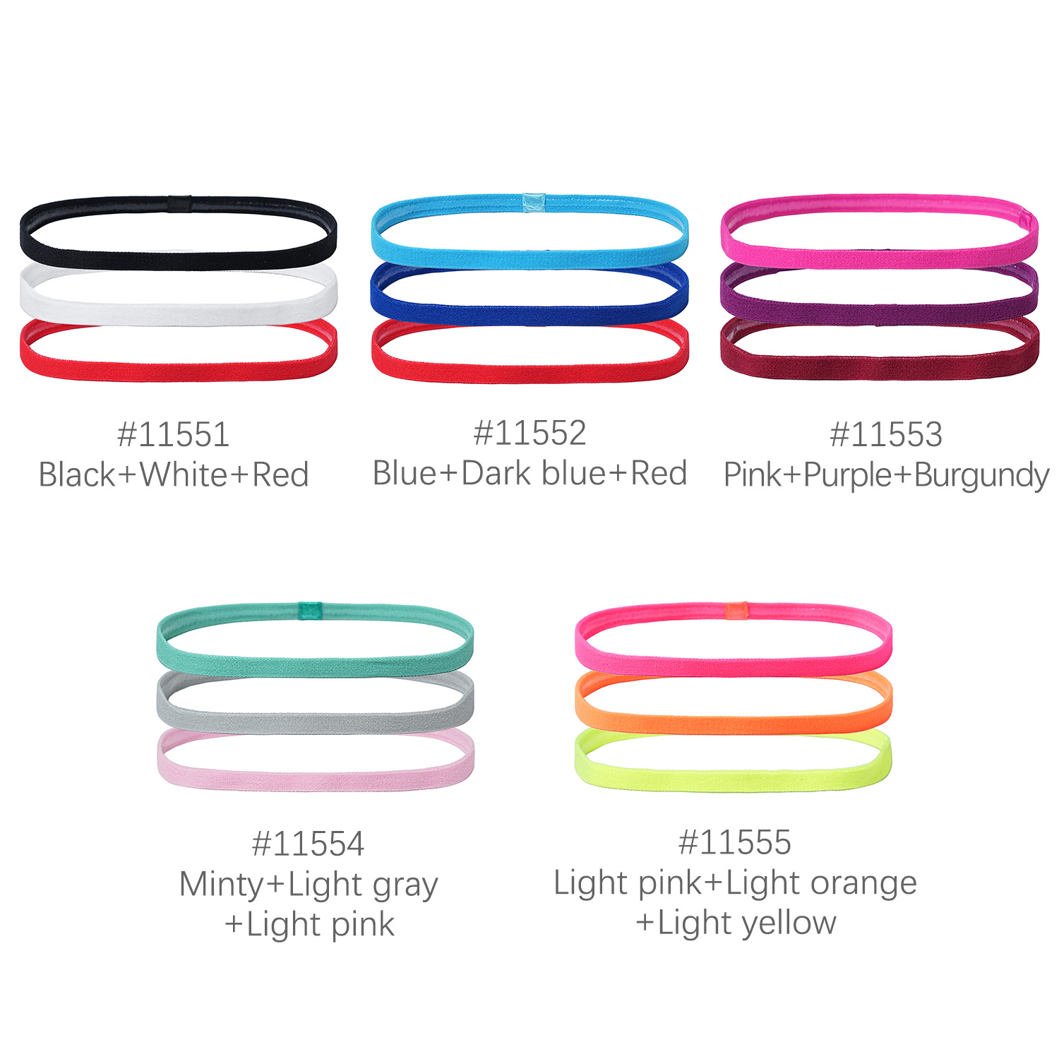 3 ชิ้นลื่นกีฬา Hairband แถบซิล - Silicone Band Women บทวิจารณ์และราคา