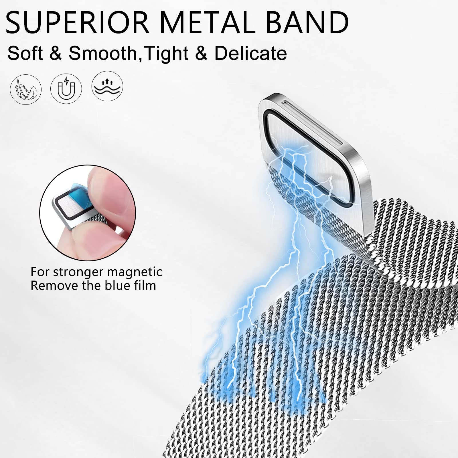 Milanese loop สําหรับ fitbit c - Milanese Loop Magnetic บทวิจารณ์และราคา
