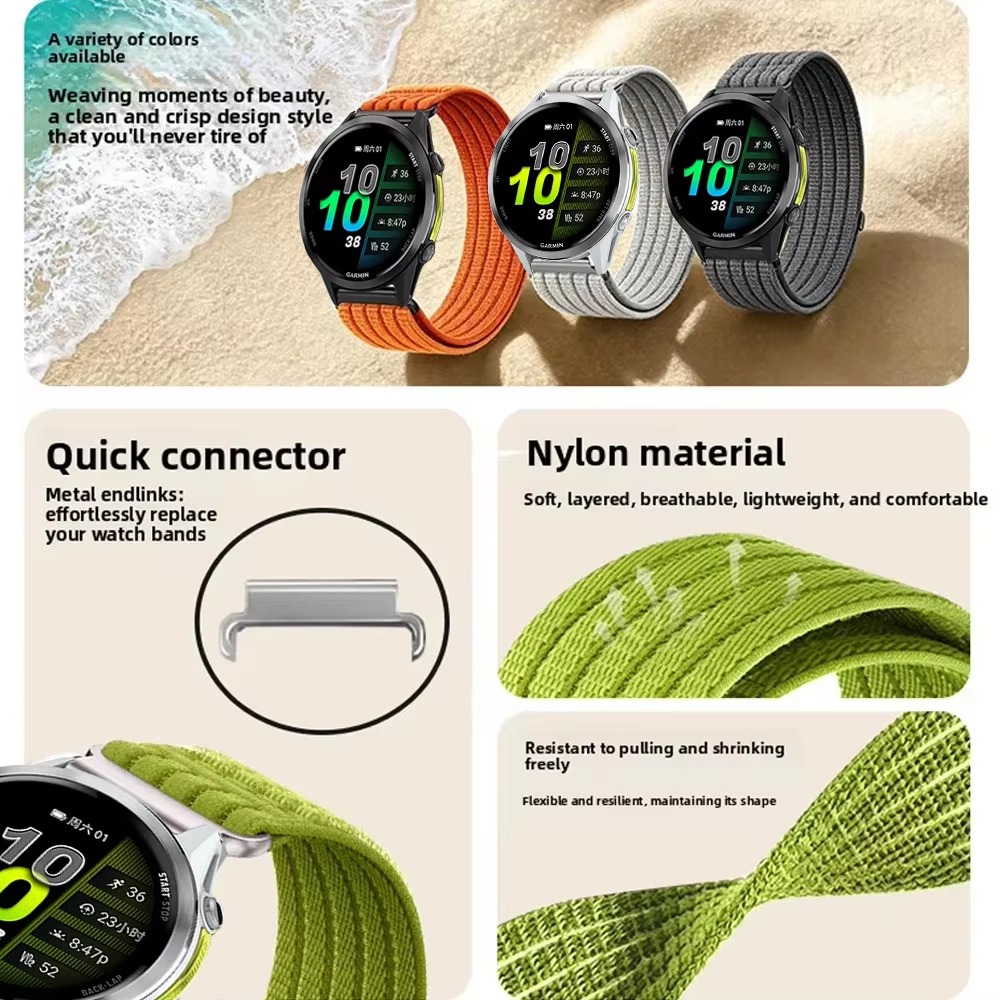 สายไนลอนแบบห่วงขนาด 20 มม. 22  - Sport Loop Velcro บทวิจารณ์และราคา