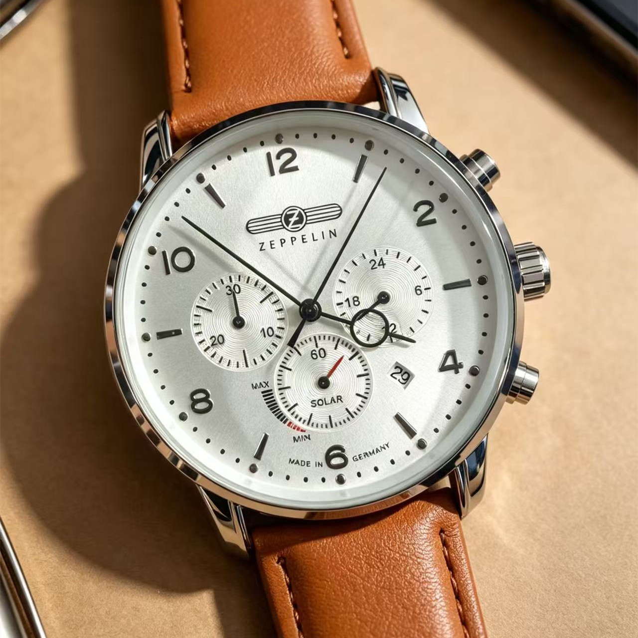 นาฬิกาข้อมือผู้ชาย Zeppelin Ai - Leather Watch Band Men บทวิจารณ์และราคา