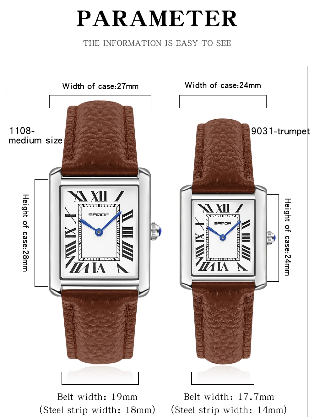 Sanda ข้อมือนาฬิกาผู้หญิงสี่เห - Leather Watch Band Men บทวิจารณ์และราคา