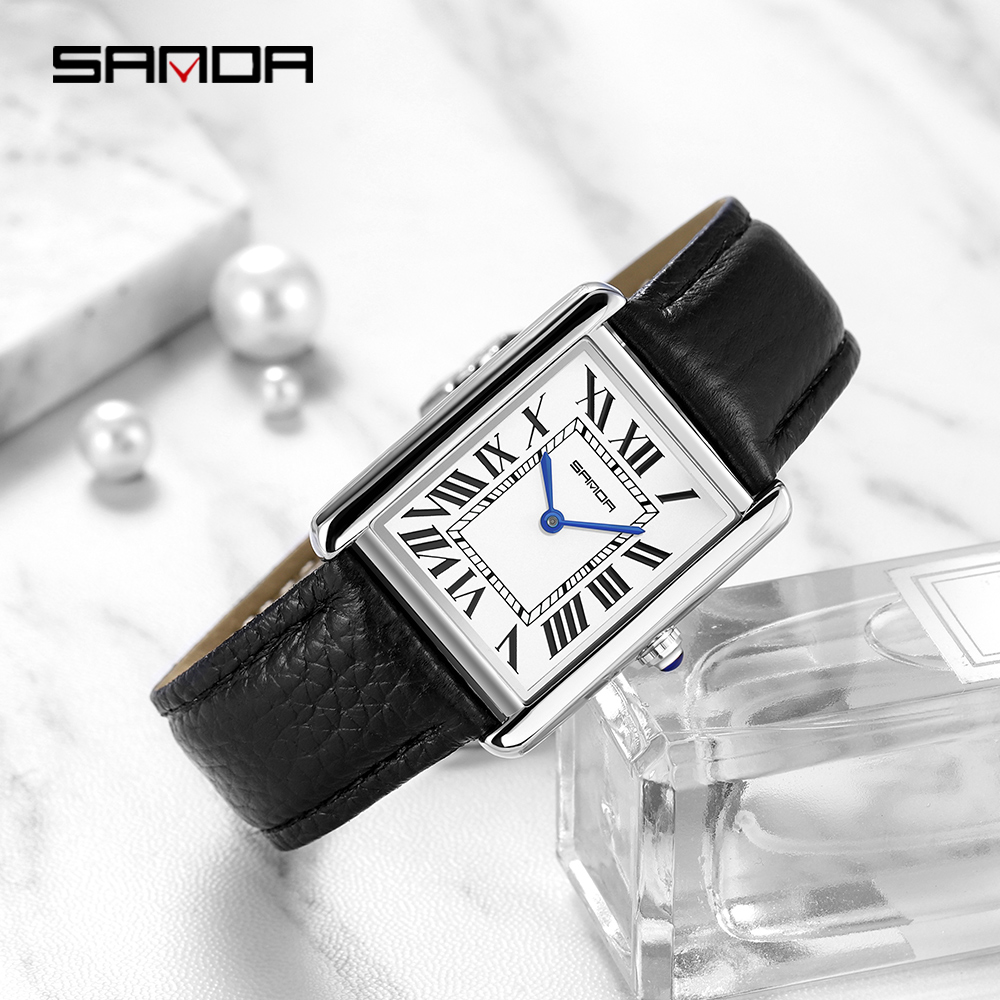 Sanda ข้อมือนาฬิกาผู้หญิงสี่เห - Leather Watch Band Men บทวิจารณ์และราคา