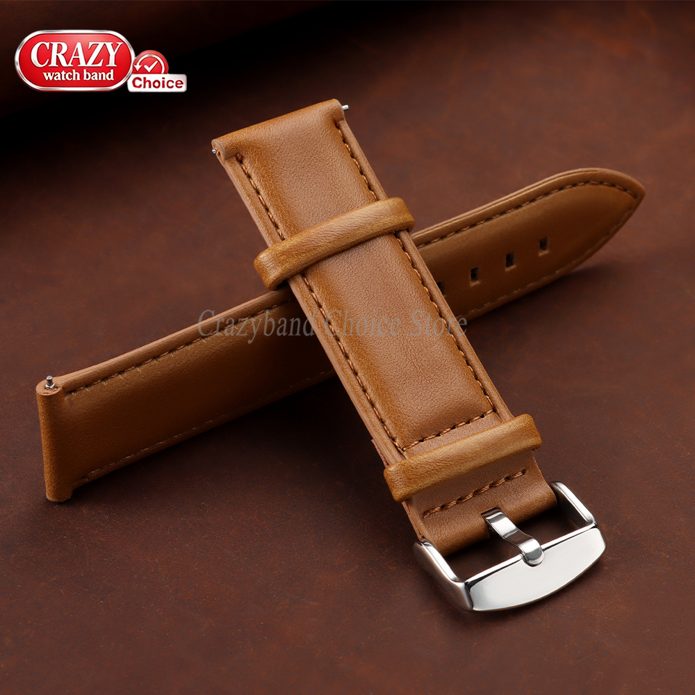 สายนาฬิกาหนังวัวเคลือบแว็กซ์ ข - Leather Strap Quick Release บทวิจารณ์และราคา
