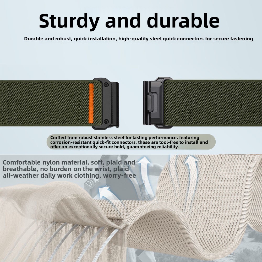 สายรัดข้อมือไนลอนยืดหยุ่นขนาด  - Parachute Strap Elastic บทวิจารณ์และราคา