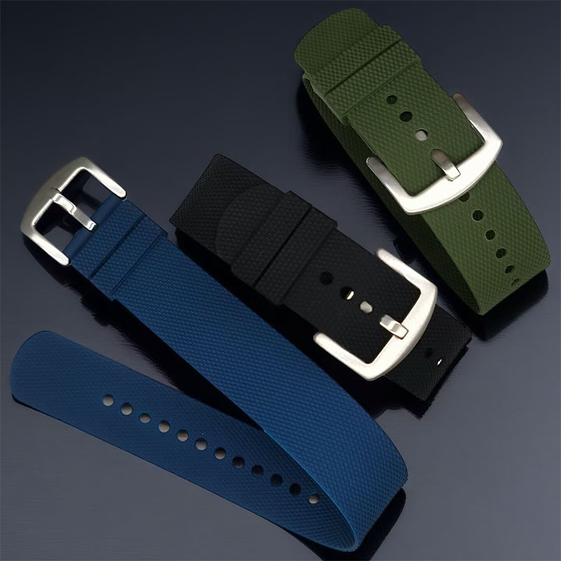 สายนาฬิกายางแบบยูนิเวอร์แซลกริ - Silicone Watch Band 22Mm บทวิจารณ์และราคา