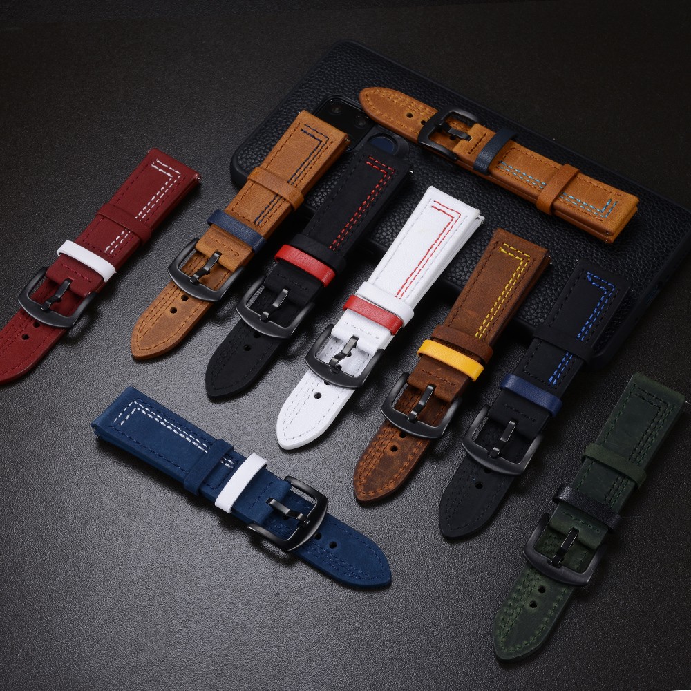 18 มม. 20 มม. 22 มม. 24 มม. ใช - Leather Strap Quick Release บทวิจารณ์และราคา