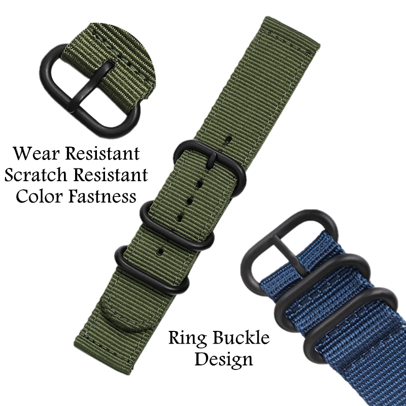20 มม.22 มม.ผ้าใบกีฬาไนลอนสําห - Canvas Strap Watch บทวิจารณ์และราคา